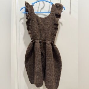 Zara Brown Knit Kids Dress